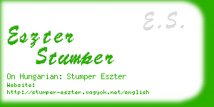 eszter stumper business card